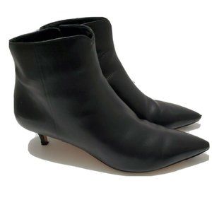 Cole Haan Size 9B Booties Side Zip Smooth Ankle Boots Shoes Black